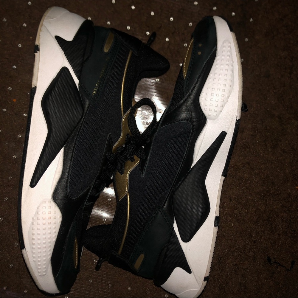 Black and Gold Men's Sneakers